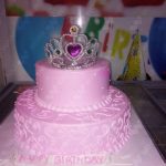 Fondant cake for girls