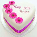 new year heart shape cake