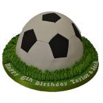 Football shaped cake