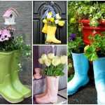 rubber boot vase