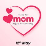 love you mom hearts card for mothers day