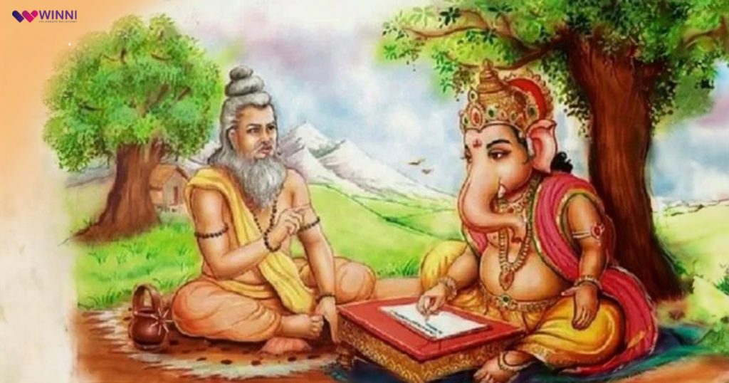 Ganesha writing Mahabharata