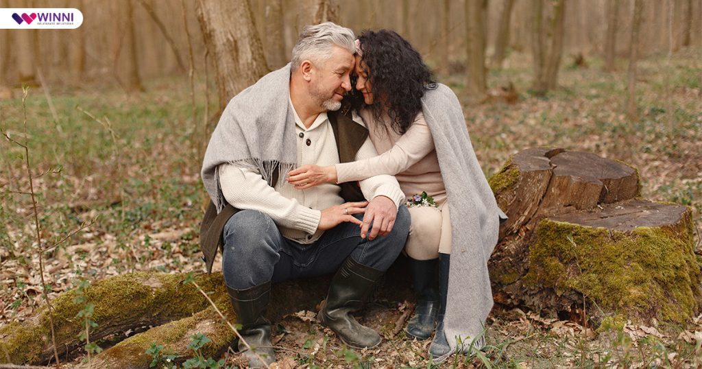 Valentine's Day Celebration - old couple